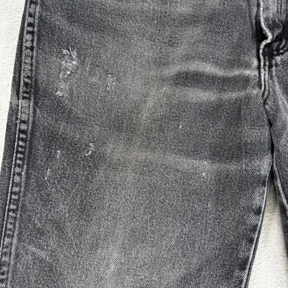 Wrangler 936WBK Jeans Mens 33x30 Black Good Distressed Cowboy Cut Slim Fit